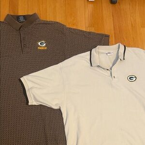 BUNDLE (2) • Vintage Green Bay Packers Polo’s (SIZE XL)